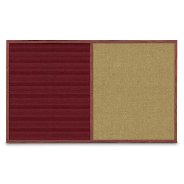 Enclosed Corkboard, 3 Door, 96"x48", 4" Fra